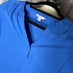 Candie's  Solid Royal Blue Long Sleeve Blouse V Neck 3/4 Sleeve Top Photo 1