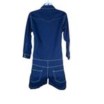 Denimist‎ Dark Wash Button Down Cowboy Romper Size Small Blue Photo 4