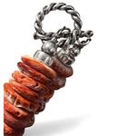 Navajo Spiny Oyster Necklace w Chunky Red Orange Beads Silver Plated Toggle EUC Photo 4