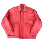 Kriss Kross Pink Silk Blend Quilted Bomber Jacket Women's Size S oversized Size M Photo 0