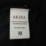 Akira NEW Faux Vegan Suede Silver Studded Embellished Sparkle Stripe Blouse Top Photo 2