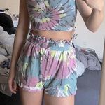 🦄COLSIE TIE DYE MATCHING PAJAMA SET🦄~med Purple Photo 3