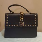 Badgley Mischka  Black Satchel with Gold Accents Photo 1