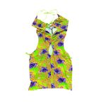 I am gia I. AM. GIA. Svana Hibiscus Print Cut‎ Out Halter Mini Dress Bodycon Small NWT Photo 2