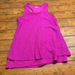 FILA  Sport Women's Athletic Tank Top Pink Chevron Racerback Layered Size M Photo 0