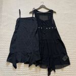 Diesel NWOT  Black Gold Asymmetry Black Sleeveless Knee Length Dress Pleated 38 Photo 9