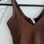 Lululemon Align Bodysuit Womens 4 Brown Java Thong Tank Top Nulu Minimalist NEW Photo 2
