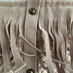 IKKS | women’s fringe, straw tote bag. Tan Photo 4