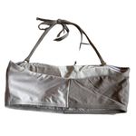 PQ Swim Bikini Top Womens Small Grey Cream Two Tone Bandeau Bikini Halter Tie Gray Photo 2
