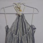 Aerie  Blue Striped Halter Midi Backless Sun Dress Beach Nautical Size M Photo 5