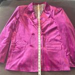 Women’s Pink Double Breasted Velvet 2 Piece Pant Suit Peak Lapel Size L NWT Size L Photo 6