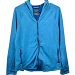 LL‎ Bean Teal Fleece Hoodie Jacket Full Zip Pockets Size MEDIUM Purple Photo 0