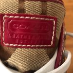 Coach  women’s leatherware signature lace up sneakers size 5.5 brown, tan & pink Photo 6