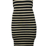 J.Crew Cyan Black White Striped Strapless Maxi Bodycon Sweater Tube Dress Size S Photo 0