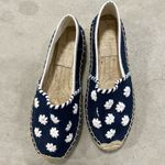 Jack Rogers ESPADRILLES PALMER Navy Blue Flowers Floral Size 7 Photo 1