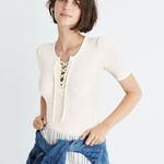 Madewell ✨Ribbed Lace-Up Bodysuit✨ Photo 0