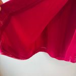Rachel Zoe Fuchsia Hot Pink Velvet Pull On Midi Slip Skirt with Side Slit Photo 2