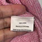 Eileen Fisher  Pink Open Cardigan Short Sleeve 100% Linen Size Small EUC #2631 Photo 2