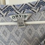 Orvis  Womens‎ Shirt Blue V Neck Short Sleeve Polyester Rayon Blend Tunic size XL Photo 1