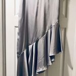 Painted Threads  Asymmetrical satin midi skirt Photo 2