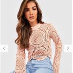 Boohoo NWT TURTLE NECK CROCHET LACE CROP TOP size 6 Photo 2