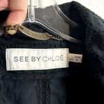See By Chloe  Eyelet Lace Peacoat Womens SIze 6 Black Cotton Twee Coquette Italy Photo 4