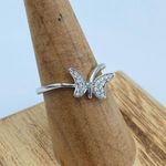 Butterfly CZ Sterling Silver Ring Size 6 Photo 2