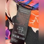 Topshop Deep V-Neck Floral Open Back Batwing Sleeve MIDI Dress Size 8 Photo 13