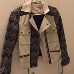 Forever 21 Tan Tribal Geometric Print Anorak ZIP Up Jacket Photo 0
