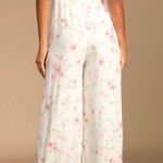 Lulus New With Tags Lulu’s Darling Blooms Ivory Floral Print Wide-Leg Jumpsuit XS Photo 3