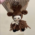 Piper K | Crochet Highland Cow Bag Charm Brown Photo 7