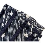 Modcloth Top Shirt Plus Sz 1X Blue White Stripe Shoulder Buttons Sleeveless EUC Photo 2