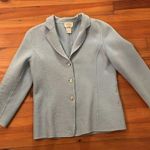 Talbots Blue Wool Cashmere Felted Blazer Jacket Womens Size 10 Soft Classic Photo 0