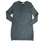 Madewell gray lace up merino wool sweater dress Medium Photo 2