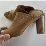 Madden Girl Shoes Womens Size 8.5 Tan Billii Block Heel Mule Sandals Peep Toe Photo 3