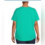 Terra & Sky Green V Neck Short Sleeve Top Size 2X Photo 1