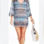 Bar III  Indigo ocean blue and black swim coverup or tunic size small Photo 0
