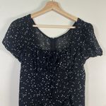 Cotton Candy LA  Peasant Cinched Dress Size‎ S Small Fairy Polka Dot Ruched Mini Photo 3