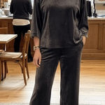 J. Jill Velour Kimono Top & Wide Leg Pull Photo 0