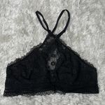 Victoria's Secret  Black Lace Bralette Halter Neck Sz Small Photo 0