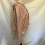 Billabong Crop Hoodie Women Top Sz Small Blush Pink Fleecy Drawstring Athleisure Photo 3