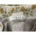 Sandro  Paris Magy Floral Jacquard Shirt Dress Long Sleeve EU 42 XL Photo 5