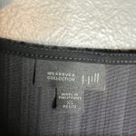 J.Jill ‎ Wearever Collection Ribbed Velvet Top XSP Black Long Sleeve Boxy Classic Photo 6