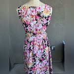 Chic Sleeveless Flower Dress – Cocktail Style, Size Medium Black Photo 1