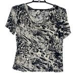 Vintage Y2K Carol Rose Mesh Lace Womens Top Sz XL Goth Grunge USA Mesh Rave Club Black Photo 0