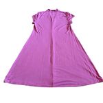 Eileen Fisher  Purple Shirt Dress Shift Fit Stretchy Monochrome Bold Size Medium Photo 6