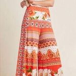 Farm Rio for Anthropologie Floral Paradise Wide Leg Knit Pants - L‎ Photo 0