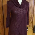 DKNY NWT burgundy turtleneck sweater Photo 7