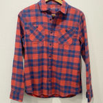 Vineyard Vines  Women's Linen Blend Plaid Flannel Button Up - Large Photo 0