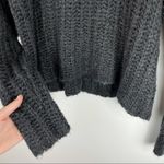Aerie Grey Chunky Knit Mock Neck Wool Alpaca Sweater Photo 7